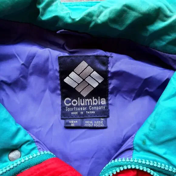 Crazy Vintage 90s Columbia Colorblock Jacket